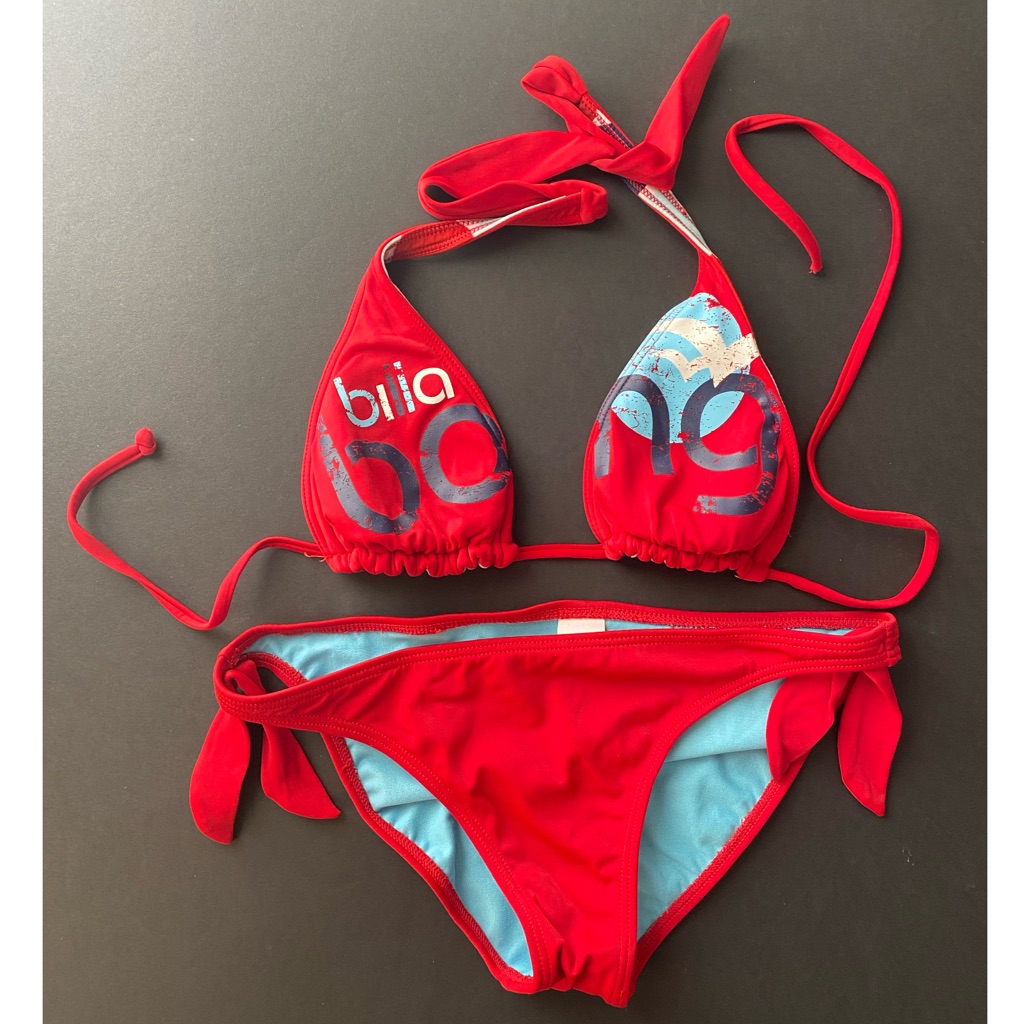 Billabong Bikini Two Piece Swimsuit With Reversible Top 2000s